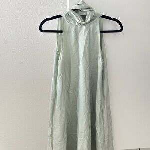 Cos light green halter neck ruffle dress